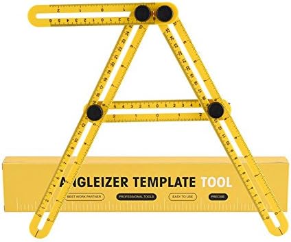 Angle-izer Template Tool Four-sided Measuring Tool Angle Finder Protractor Multi-Angle Ruler Layout Tool Angle Ruler (The sencond generation)