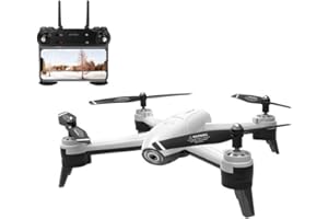 LUXWALLET SG-ProX 4K Kamera WiFi Drone z torbą transportową, 10 km/h - odległość 100 metrów, biała