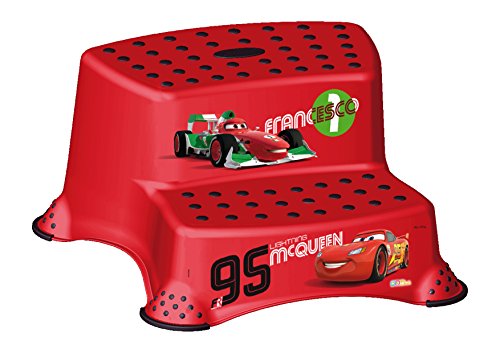 Disney Cars Children's Toilet Training 21cm tall Double Step Stool - Red