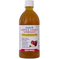HealthVit Apple Cider Vinegar with Mother Vinegar, Raw, Unfiltered and Undiluted - 500 ml