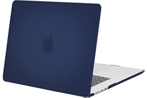 MOSISO Etui kompatybilne z MacBook Air 15" w wersji z 2023 roku, układ A2941 M2 z płynnym wyświetlaczem Retina i Touch ID, ochronna twarda obudowa z tworzywa sztucznego, granatowa