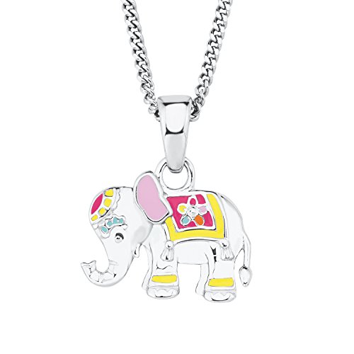 Prinzessin Lillifee Kinder-Kette Mädchen längenverstellbar mit Anhänger Elefant 925 Silber rhodiniert