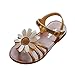 Produktbild Kinder Schuhe Sommer Böhmen, Sunday Kleinkind Kinder Baby Mädchen Sandalen Blume Römischen Sandalen Prinzessin Schuhe Gold 21~35 (31, Gold)