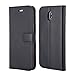 Price comparison product image Samsung Galaxy J3/Galaxy J3 (2017) Case, Black Leather Wallet Flip Galaxy J3 2017 Book Open ID Credit Card Holders/Wallet Case Cover
