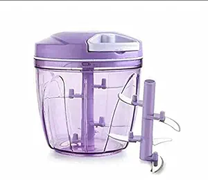 OTIZ Quick Pull Chopper Multipurpose Vegetable, Dry Fruit and Onion Handy Cutter for Kitchen with 5 Stainless Steel Blade, Chopping, mincing whisking 1 Plastic Whisker Cord Technology