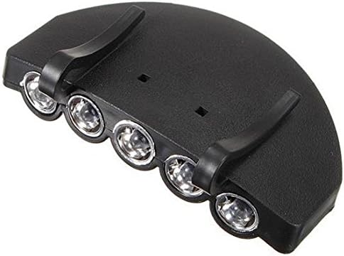 Forfar Ultra_Bright 5_LED Clip_On Cap Hat Head Light Torch Headlamp Outdoor Fishing Camping Cycling Bike Hiking Hunting