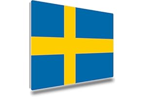 ‎TRIOSK TRIOSK Kühlschrankmagnete Länderflaggen Magnet Flagge Schweden Länder Reise Souvenir Geschenk für Reiselustige Frauen Männer Weltenbummler Kühlschrank stark eckig groß 85x55 mm