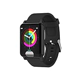 XYQS Smart Armband Fitness Tracker Pulsmesser Smart Watch Schritt Tracker und Schlaf Monitor IP67 wasserdicht und staubdicht Sportuhr für Frauen Männer Geschenk (Farbe : SCHWARZ)