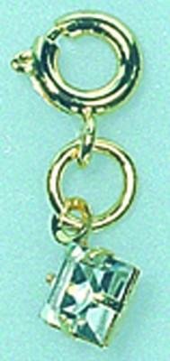 Millennium DIAMOND SQUARE Gold Dangle - Nail Art/Nail Charm/Nail Dangle