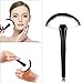 Start makers® Oval Makeup Brush Toothbrush Curve Foundation Brushes- Pro Large Fan Makeup Powder Brush - Face Contour Blusher Highlighter Bronzer Set - Cosmetics Brushes Cleaner Glove - Makeup Sponge
