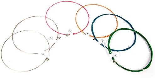 Multi-Coloured Nickel Acoustic Guitar Strings (.011 - .047) In Wooden Gift Box - 6 Pins - 2 Plectrums - 1 Pin Remover Included - Perfect For Gibson, Ibanez, Tanglewood, Yamaha &amp; Fender Guitars