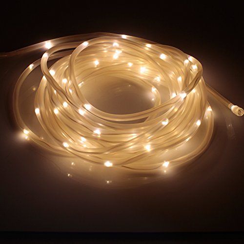 Forever Speed led lichterschlauch Solar Solarlichterkette 12m (10M lichterschlauch + 2m Anschlusskabel),tragbar, mit Lichtsensor, Außenlichterkette, Weihnachtsbeleuchtung, Beleuchtung für Hochzeit, Party und Weihnachten, 1.2 V 100 LEDs Warmweiß wasserdicht IP65 - 5