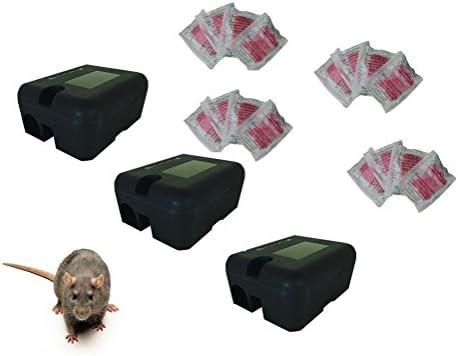 Rat &amp; Mouse Poison bait Kit - 3 professional boxes &amp; 30 sachets of poison