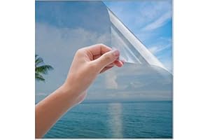 DDGAO Privacy Window Film One Way Reflective Adhesive Window Film Anti UV Heat Control Sun Blocker Privacy Protection Glass Tint Sticker