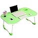 Produktbild Multifunktions-Schreibtisch Bett Computer Schreibtisch, Tragbarer zusammenklappbarer Ablagetischleseschreibtisch-Laptopstand, Kinderbett mit Frühstückstisch Lazy Table (Kartenfach / Getränkehalter)