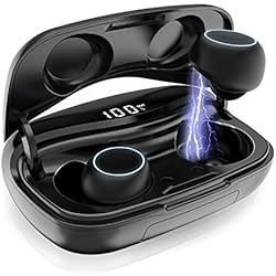 iPosible Écouteurs Bluetooth 5.0 Écouteur sans Fil 3500mAh TWS IPX7 Oreillette Bluetooth Léger Stéréo Boîte de Charge 120H Réduction du Bruit CVC 8.0 Casque Sport pour Tous smartphones tablettes etc