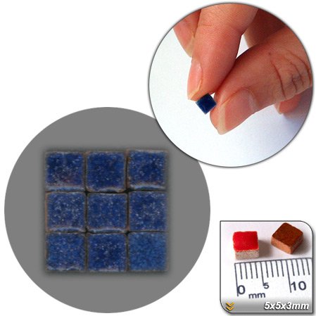 Mini Mosaïque (5x5x3mm), 1000 tesselles, Azul Noche, RB03