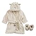 Natures Purest Organic Cotton Baby Sleepy Sheepy Bathrobe and Slippers 0-6months