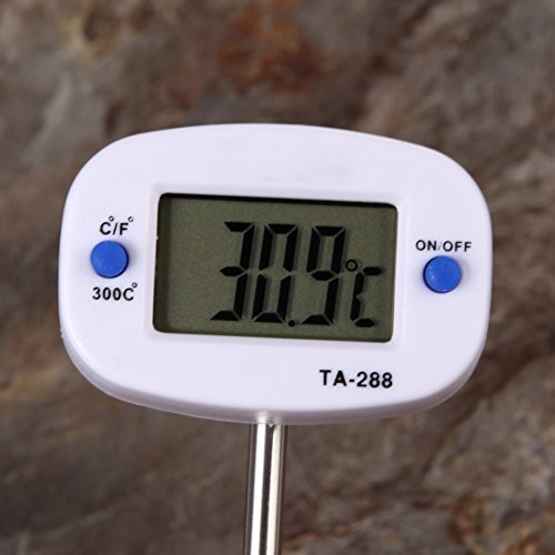 Demiawaking Digital Haushaltsthermometer, Küchenthermometer, Grillthermometer, große Anzeige, 150mm Edelstahl Sonde Thermometer mit Schutzhülle für Kochen£¬Fleisch, Grill, BBQ, Milch, Candy und Baby Ernährung - 4
