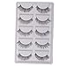 Generic 5 Pairs Handmade Natural False Eyelashes Messy Cross Eye Lashes Black Stem RS.160.00