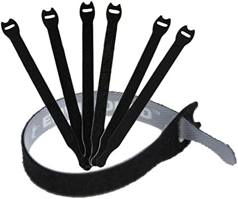 Reusable Cable Ties 1/2" x 4" (1.25cm x 10cm) for Cable Management and Organizing Cords - 30 Pack (Black)