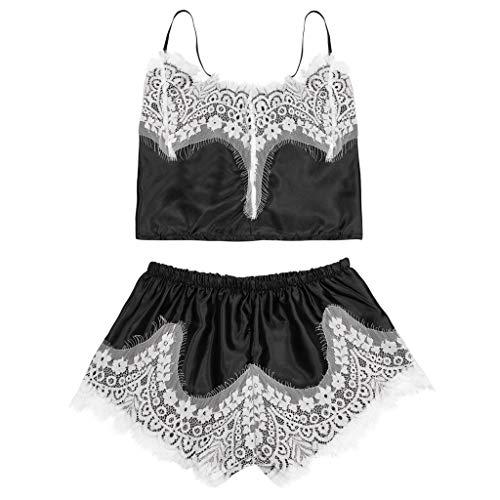 Preisvergleich Produktbild TianWlio Sexy Satin Dessous Babydoll Unterwäsche Nachtwäsche Einteiliges Set