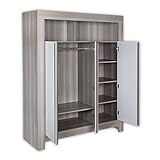 Babyzimmer Felix in akaziengrau 21 tlg. mit 3 türigem Kl. + Blossom in Weiß / Grau - 6