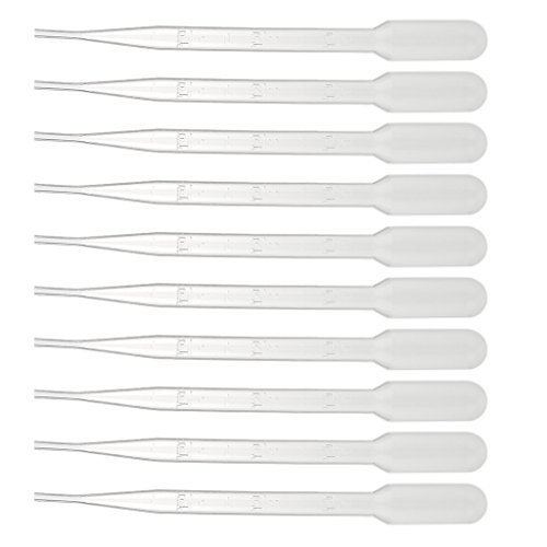 MagiDeal 10PCS 3ml Disposable Polyethylene Eye Dropper Transfer Graduated Pipettes - 5