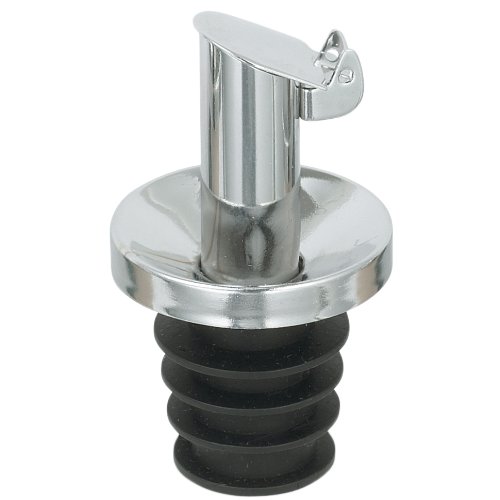 Westmark Öl-Ausgießer für Flaschen, Mit Klappe und Belüftungssystem, Kunststoffkorken, Rostfreier Edelstahl, Inox, Schwarz/Verchromt, 47822180
