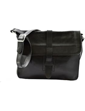 Herren Leder Handtasche Farbe Schwarz - Italienische Lederwaren - Herrentasche