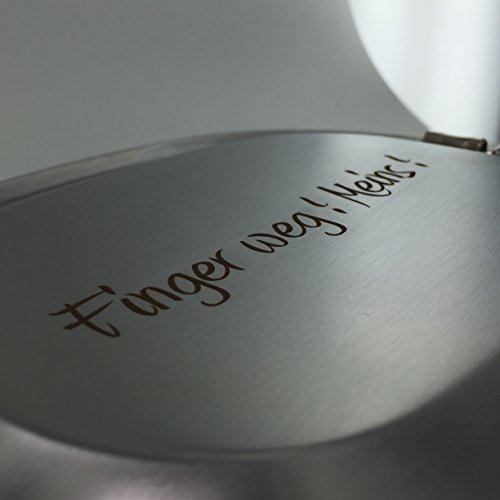 Vesperbox Edelstahl Vesperdose Frühstücksbox Brotdose mit Gravur (Finger weg! Meins!) - 3