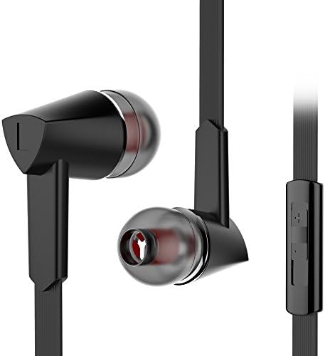 YOUSIPI Wired Headphones In Ear Lightweight Earbuds Earphones with Mic Stereo Sound Headphones Black