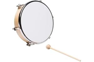 Fuzeau - Tambourin Peau Synthétique Ø25 Cm Avec Mailloche Incluse - Percussion Rythmique Réglable Pour Enfant Et Adulte - Instrument De Musique, Solide - Pour Éveil Musical Dès 4 Ans - Réf.8345