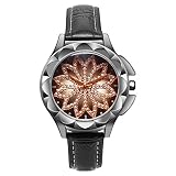 HZLY Damenuhr Flow Wasser Diamant Englisch Uhr Korean Fashion Student Belt Watch Dame