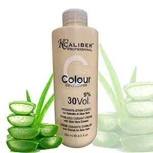 KC Caliber Professional Hair Color Cream Developer 30 Vol 9% - 500 ML with Aloe Vera Extract 500 ML (Pack of 2)