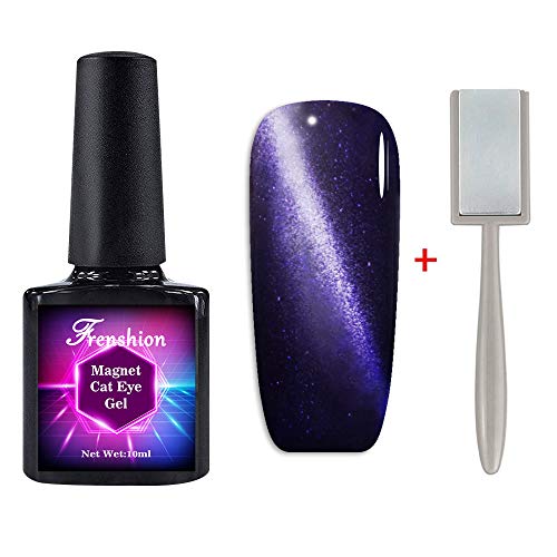 Frenshion 10ML Esmaltes de Uñas Magnético Semi Permanente Gel Polish Color de Ojos de Gato 3D Soak Off UV LED Nail Art 104