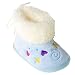 Femizee Infant Toddler Baby Boys Girls First Walker Shoes Cotton Design Warm Winter Soft Sole Boots Prewalker Crib Shoes Blue 0-6 Months