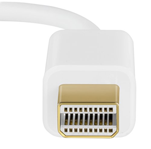 mumbi Mini DisplayPort HDMI Adapter Kabel – Mini DisplayPort Stecker zu HDMI-A Buchse – vergoldete Kontakte – Adapterkabel 10cm weiss - 6