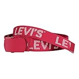  Levi\'s LEVIS FOOTWEAR AND ACCESSORIES TICKFAW Cinturón, Rojo (Regular Red 87), 110 para Hombre