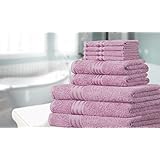 Knightsbridge Juego de 9 toallas 100% algodón egipcio peinado 500g/m2 (Mauve)