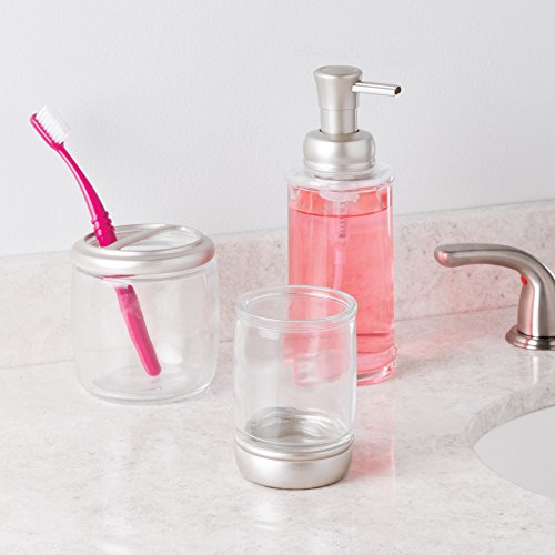 InterDesign 70725EU Hamilton Zahnbürstenhalter, durchsichtig / satiniert - 5