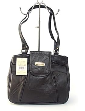 Friendz Trendz-Stylish Umhängetasche Patchwork Leder PU trim Purse Handtaschen