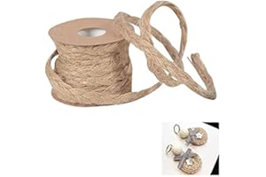 FOUTP Corde de Jute tressée Naturelle Ficelle de Jute Cordon de macramé Rouleau de Ruban de Cordon de Toile de Jute pour l'artisanat de Bricolage, Les projets de macramé (Brown)