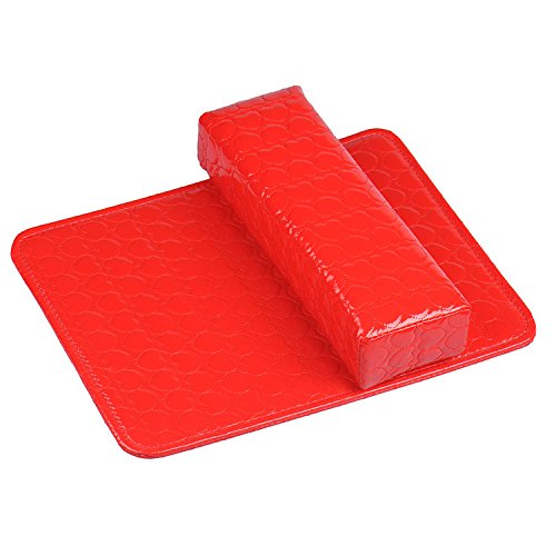 SmileyEU Practical PU Hand Rest Cushion Nail Hand Pillow Manicure Care Treatment Hand Holder Arm Rest Cushion Pad Salon Tools Red