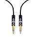 Produktbild IBRA 6.35mm Audio Kabel Stereo Aux Kilnkenkabel auf 6.35mm Klinkenstecker, Unterstützt für Gitarre, elektronisches Klavier, Bassverstärker 2m, Gunmetal