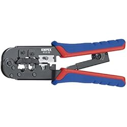 KNIPEX 97 51 10 Pince à sertir pour fiches Western brunie avec gaines bi-matière 190 mm