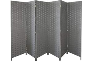 Enyaa Room Divider Screen Privacy Panel - Folding Paravent 5 Panel Divider Screen - Partition Wall Panel Privacy Furniture - Grey (5 PANEL)