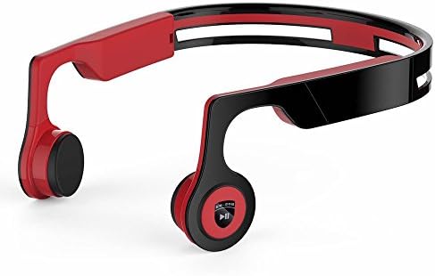 Eiffel Bone Conduction Headphones with Microphone Bluetooth 4.2 Wireless Stereo Sport Headphone with Noise Reduction Microphone (Black&amp;Red)