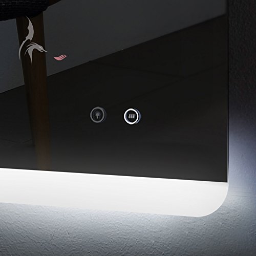 LED Bad Spiegel beleuchtet mit integrierter ANTIBESCHLAG SPIEGELHEIZUNG, Essen 50x70cm, Montage Hoch- und Querformat möglich, Badezimmerspiegel mit Licht oben und unten, Energieklasse A+ - 4