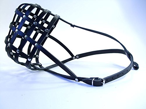 Light-leather-Dog-Muzzle-for-Rottweiler-Mastiff-and-other-similar-snout--